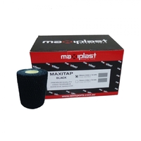75mm Light Hand Tearable Stretch Tape Box of 12 - Black