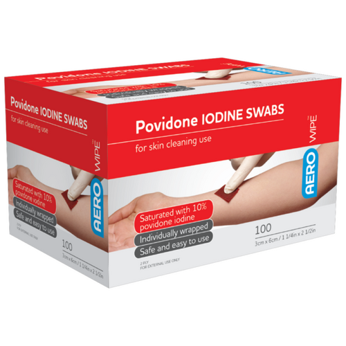AEROWIPE 10% Povidone Iodine Betadine Swabs