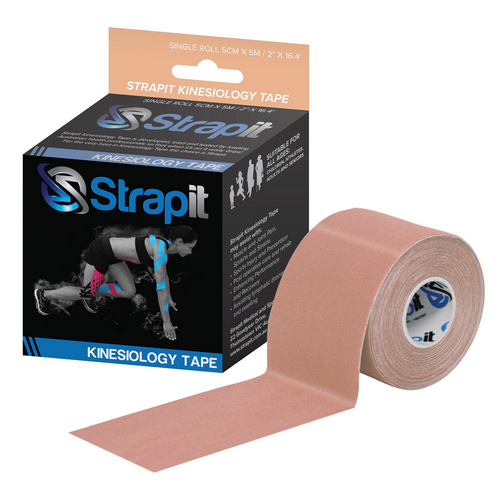 Strapit 50mm X 5M Original Kinesiology Tape x 12 rolls [Colour: Tan]